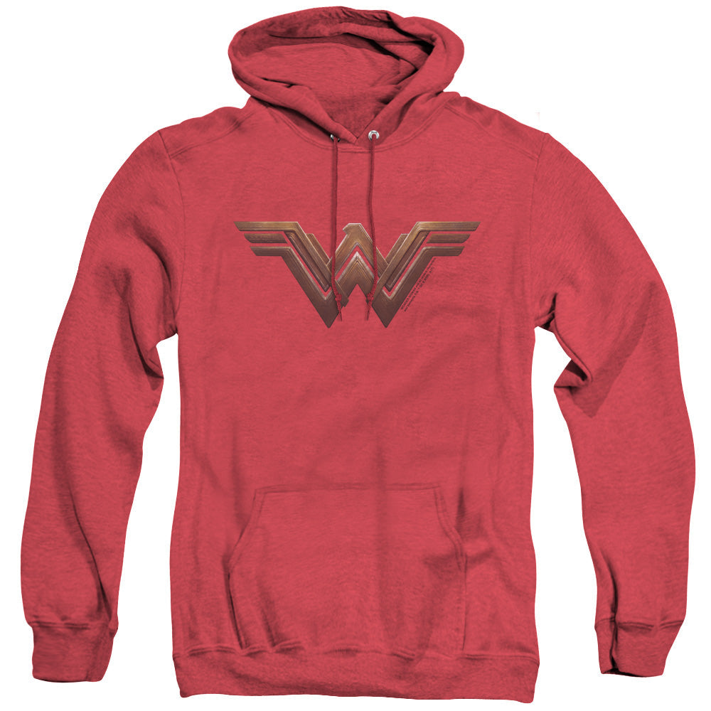 Wonder Woman Movie Wonder Woman Logo Mens Heather Hoodie Red Officially Licensed