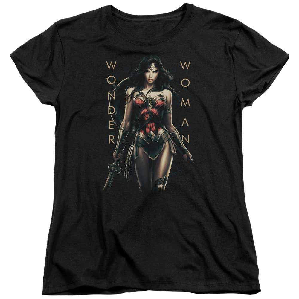 Wonder Woman Movie Armed And Dangerous Womens T Shirt Black Officially Licensed