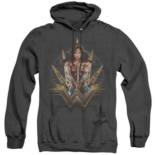 Wonder Woman Movie Wonder Blades Mens Heather Hoodie Black Officially Licensed