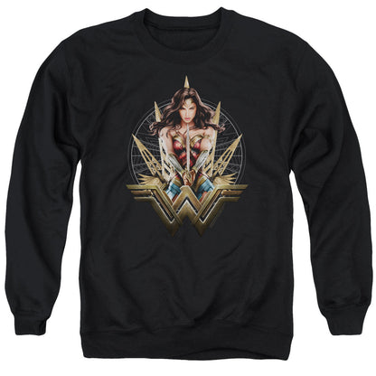 Wonder Woman Movie Wonder Blades Mens Crewneck Sweatshirt Black Officially Licensed