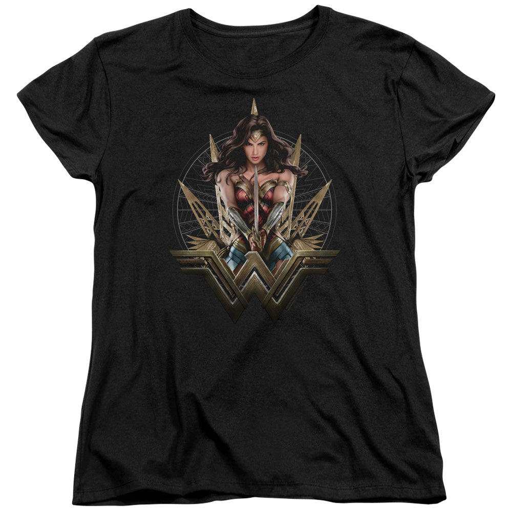 Wonder Woman Movie Wonder Blades Womens T Shirt Black Officially Licensed