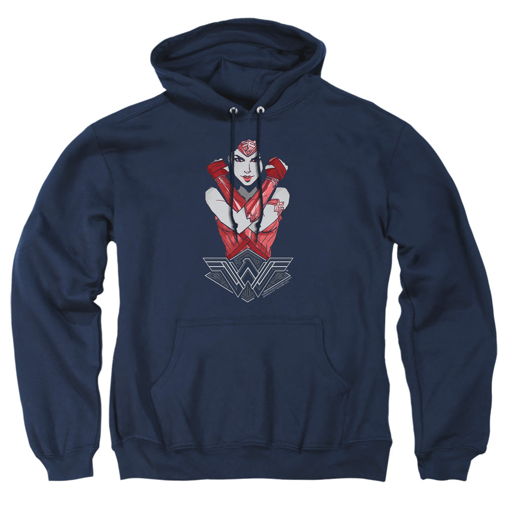 Wonder Woman Movie Amazon Mens Hoodie Navy Officially Licensed