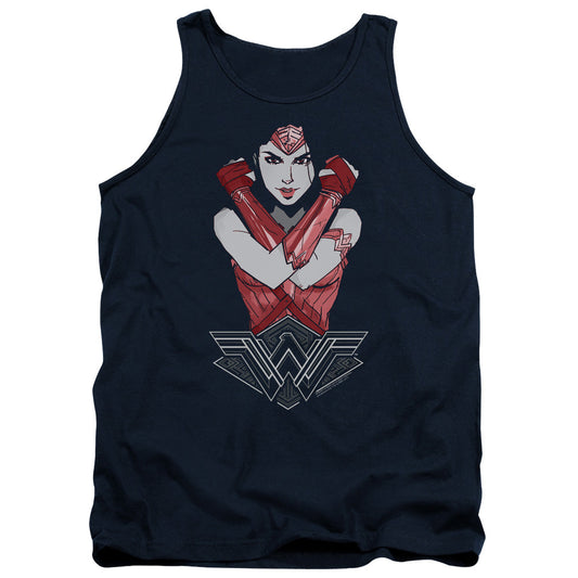 Wonder Woman Movie Amazon Mens Tank Top Shirt Navy Officially Licensed