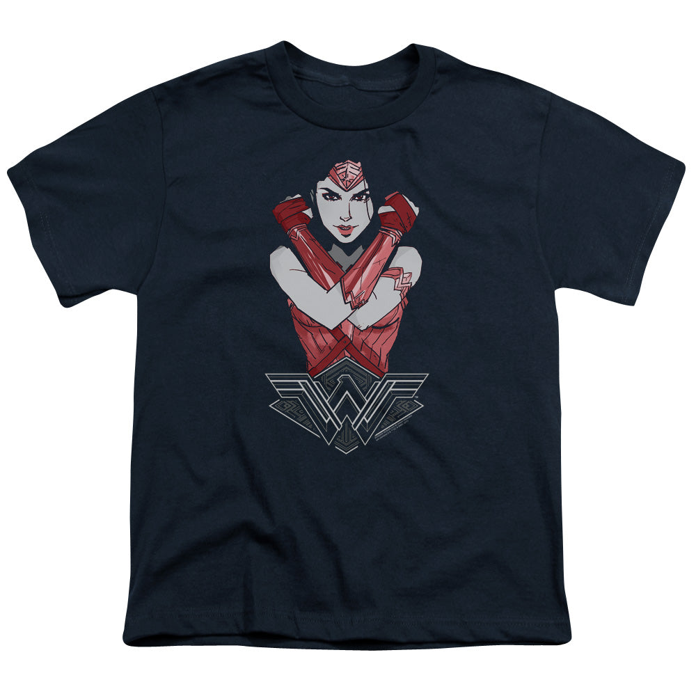 Wonder Woman Movie Amazon Kids Youth T Shirt Navy Blue Officially Licensed