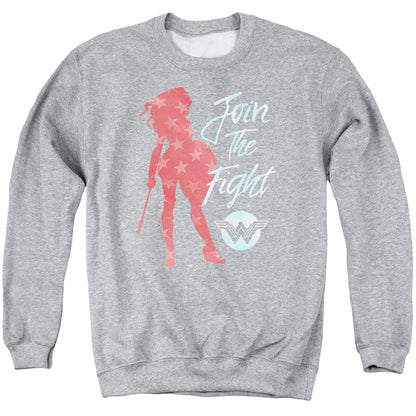 Wonder Woman Movie Freedom Fight Mens Crewneck Sweatshirt Athletic Heather Officially Licensed