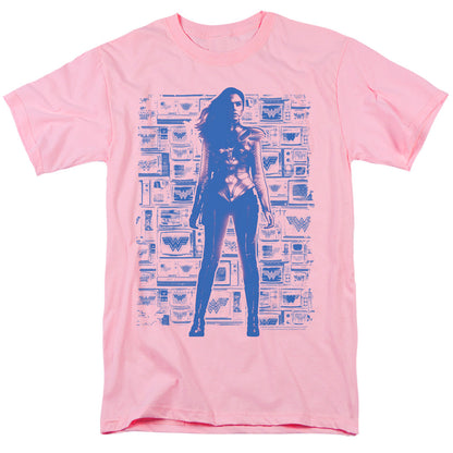 Wonder Woman 84 Televisions Mens T Shirt Pink Officially Licensed