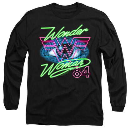 Wonder Woman 84 84 Eye Mens Long Sleeve Shirt Black Officially Licensed