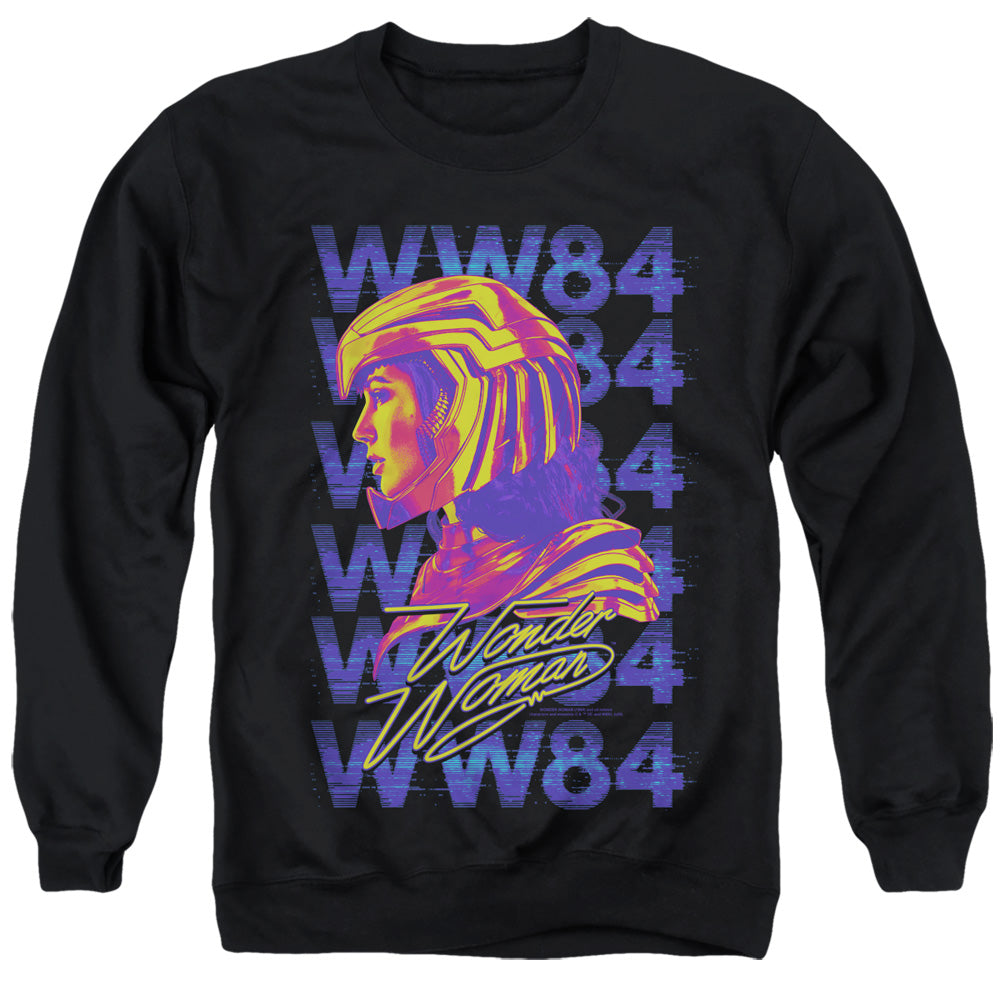 Wonder Woman 84 Ww84 Repeat Mens Crewneck Sweatshirt Black Officially Licensed