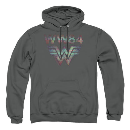 Wonder Woman 84 Static Tv Lines Mens Hoodie Charcoal Officially Licensed