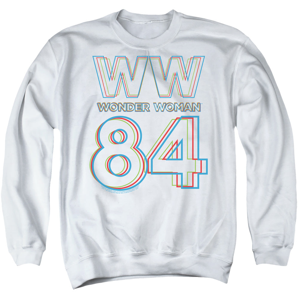 Wonder Woman 84 3D Hype Logo Mens Crewneck Sweatshirt White Officially Licensed