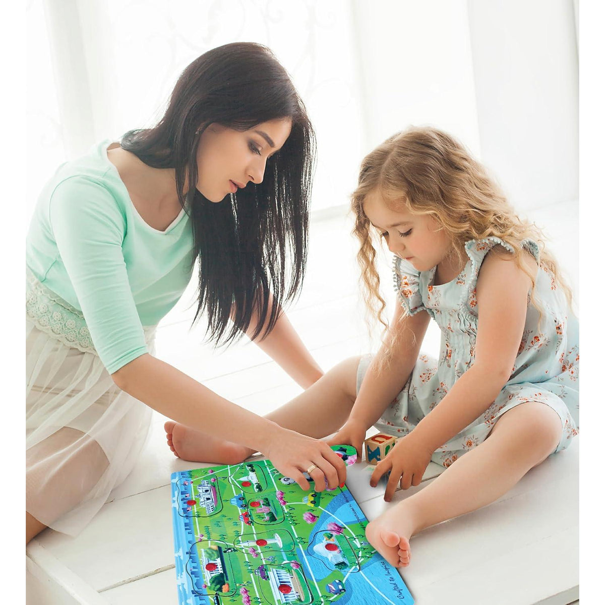 Washington DC Monuments 8 Piece Wooden Peg Puzzle Puzzled