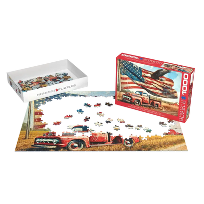 Waving Flag USA 1000 Piece Jigsaw Puzzle Eurographics