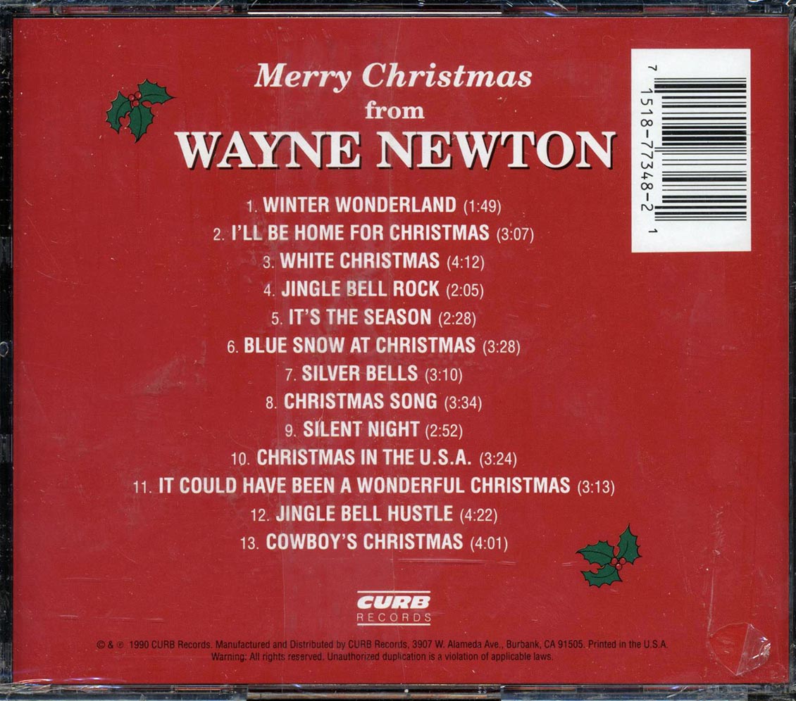 Wayne Newton - Merry Christmas From Wayne Newton [1990 New CD]