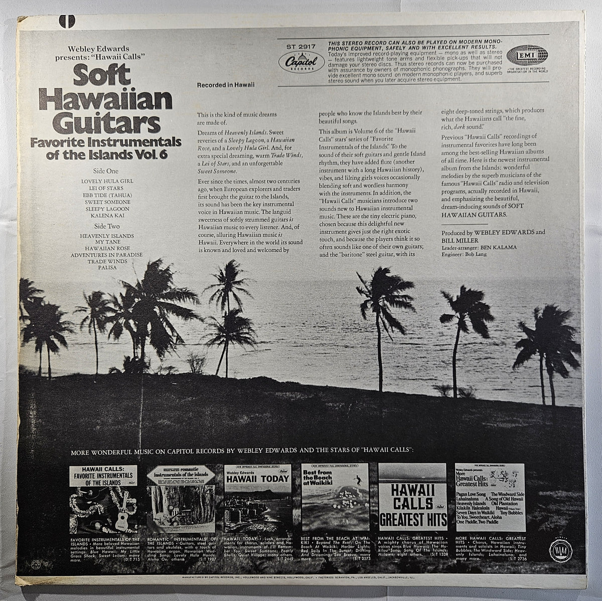 Webley Edwards - Soft Hawaiian Guitars [1968 Used Vinyl Record LP]
