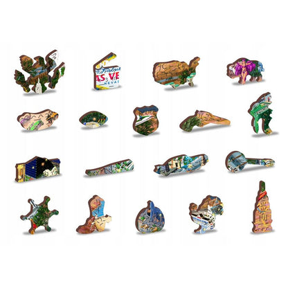 Welcome to Las Vegas 200 Piece Wood Jigsaw Puzzle Wooden City