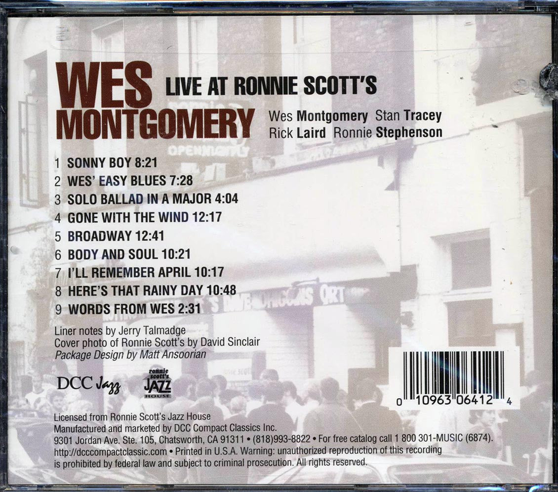 Wes Montgomery - Live at Ronnie Scott's [1999 Reissue] [New CD]