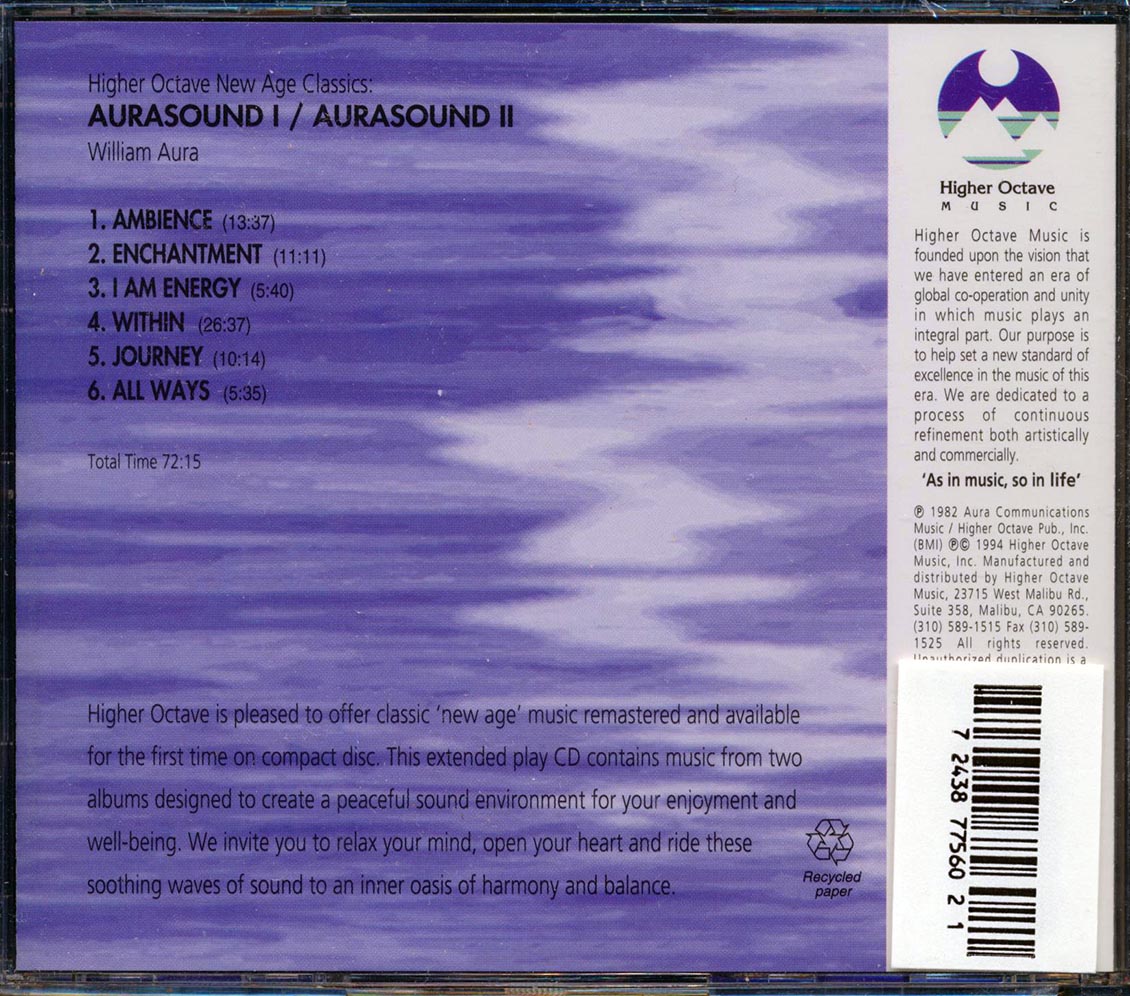 William Aura - Aurasound I + Aurasound II [1994 Compilation] [New CD]