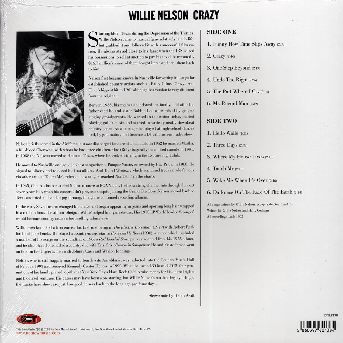 Willie Nelson - Crazy [2018 Compilation Reissue 180G] [New Vinyl Record LP]