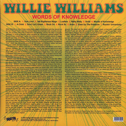 Willie Williams - Words of Knowledge [2023 Compilation] [New Vinyl Record LP]