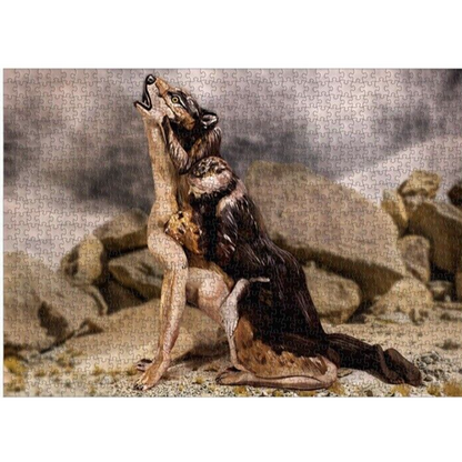 Wolf Body Painting 1000 Piece Jigsaw Puzzle Funwares