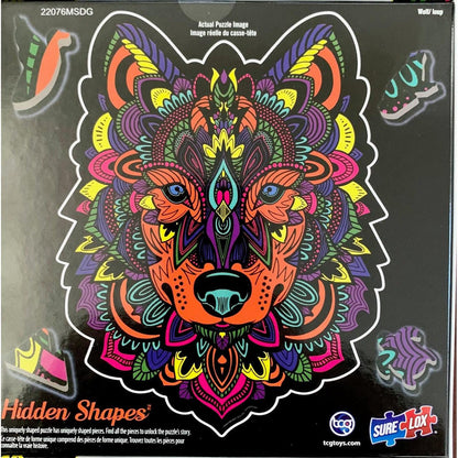 Wolf Hidden Shapes 300 Piece Jigsaw Puzzle Sure Lox
