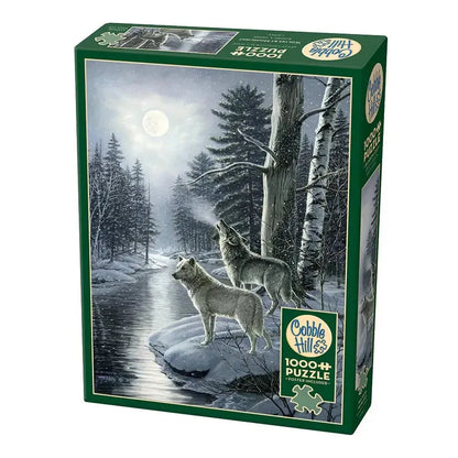 Wolves by Moonlight 1000 Piece Jigsaw Puzzle Cobble Hill