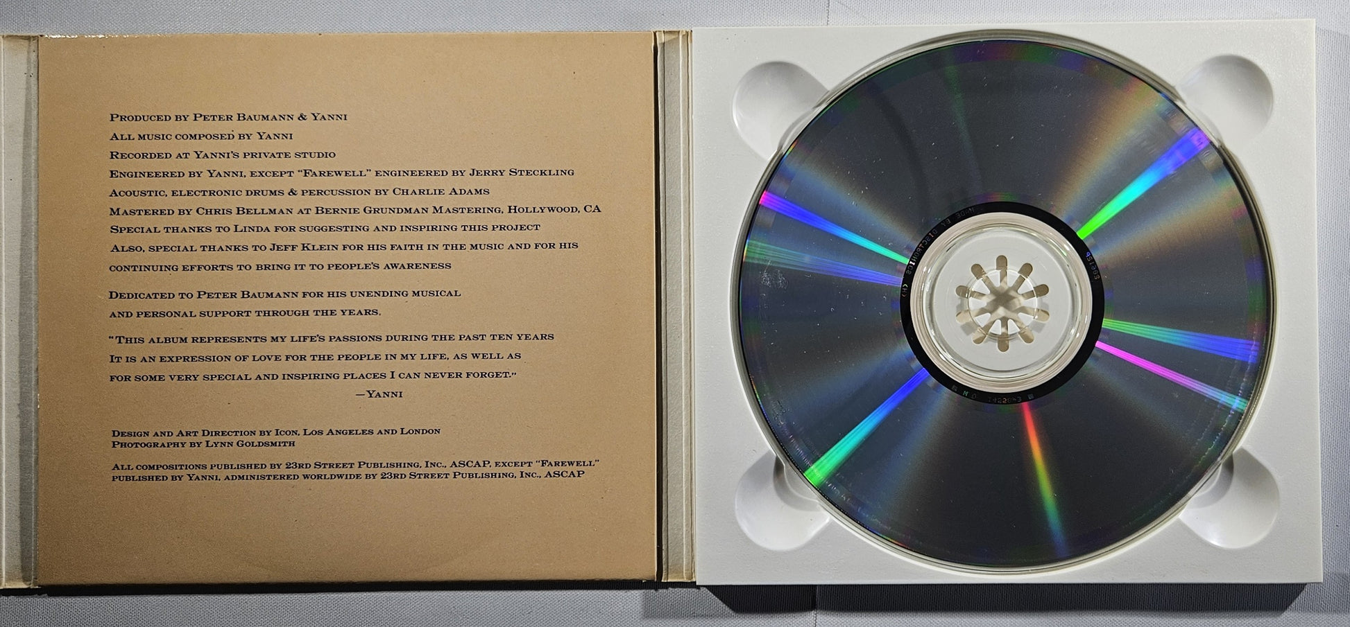 Yanni - Reflections of Passion [1990 Compilation Digipak] [Used CD]