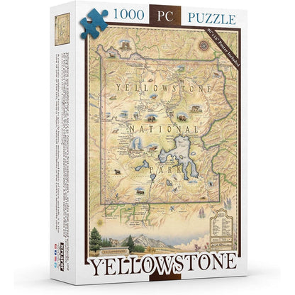Yellowstone National Park 1000 Piece Jigsaw Puzzle Xplorer Maps