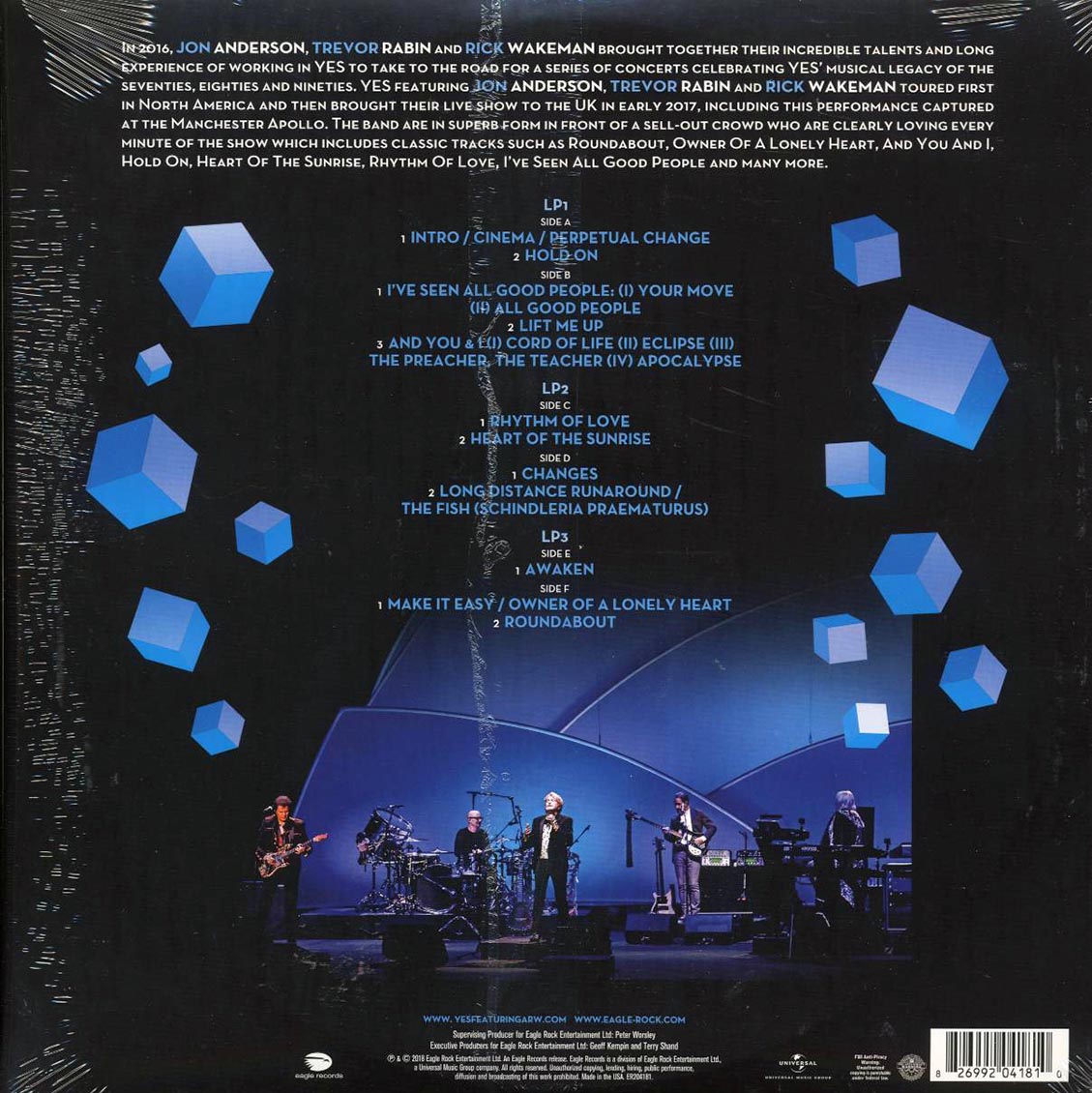 Yes - Live At The Apollo [2018 Limited Orange 180G] [New Triple Vinyl Record LP]