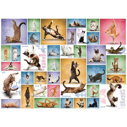 Yoga Cats 1000 Piece Jigsaw Puzzle Eurographics