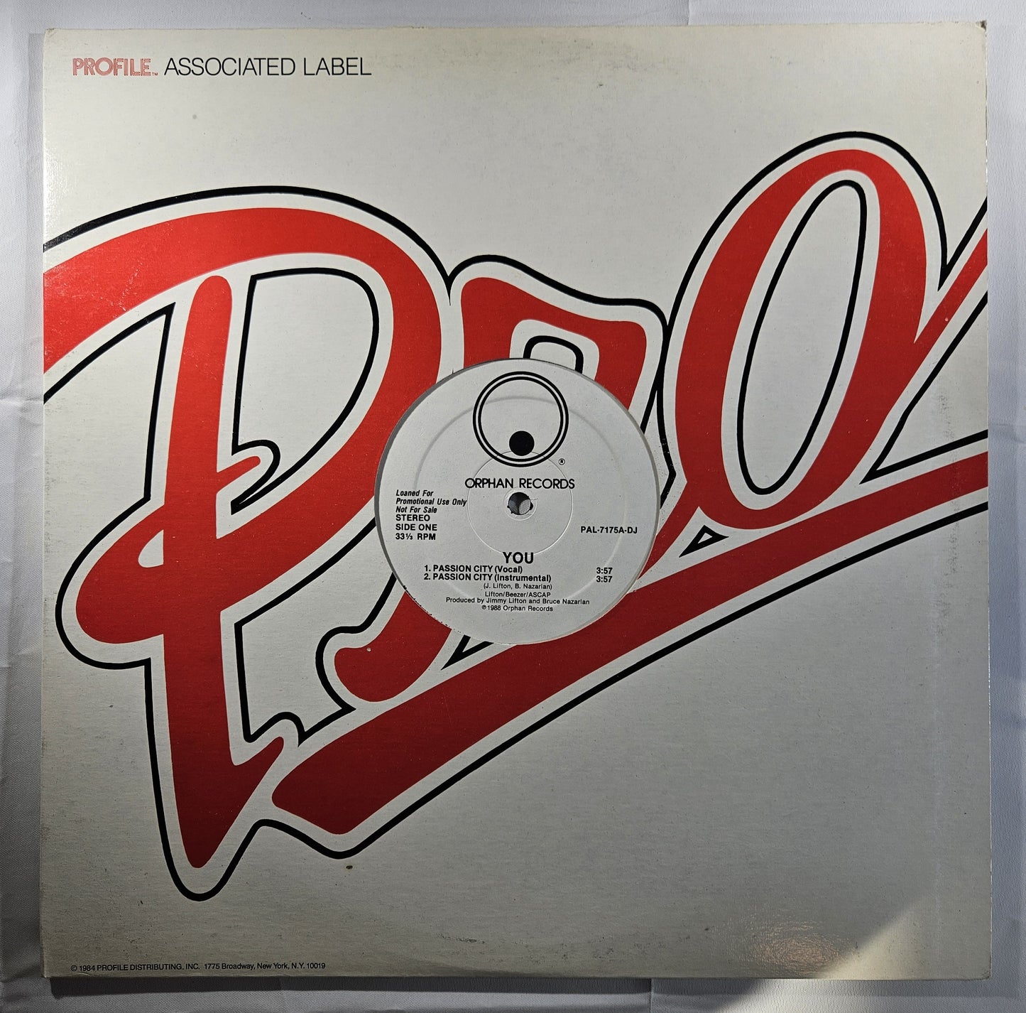 You - Passion City [1988 Promo] [Used Vinyl Record 12" Single]