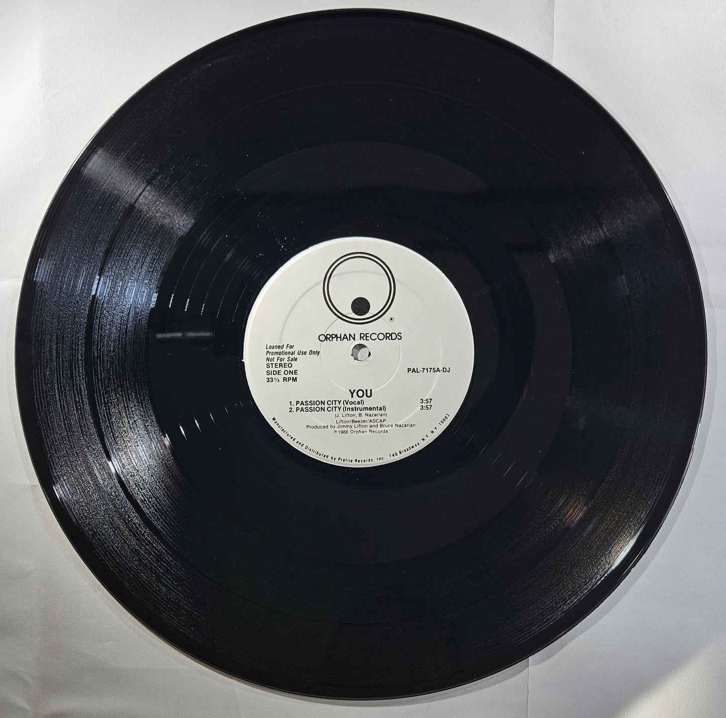 You - Passion City [1988 Promo] [Used Vinyl Record 12" Single]
