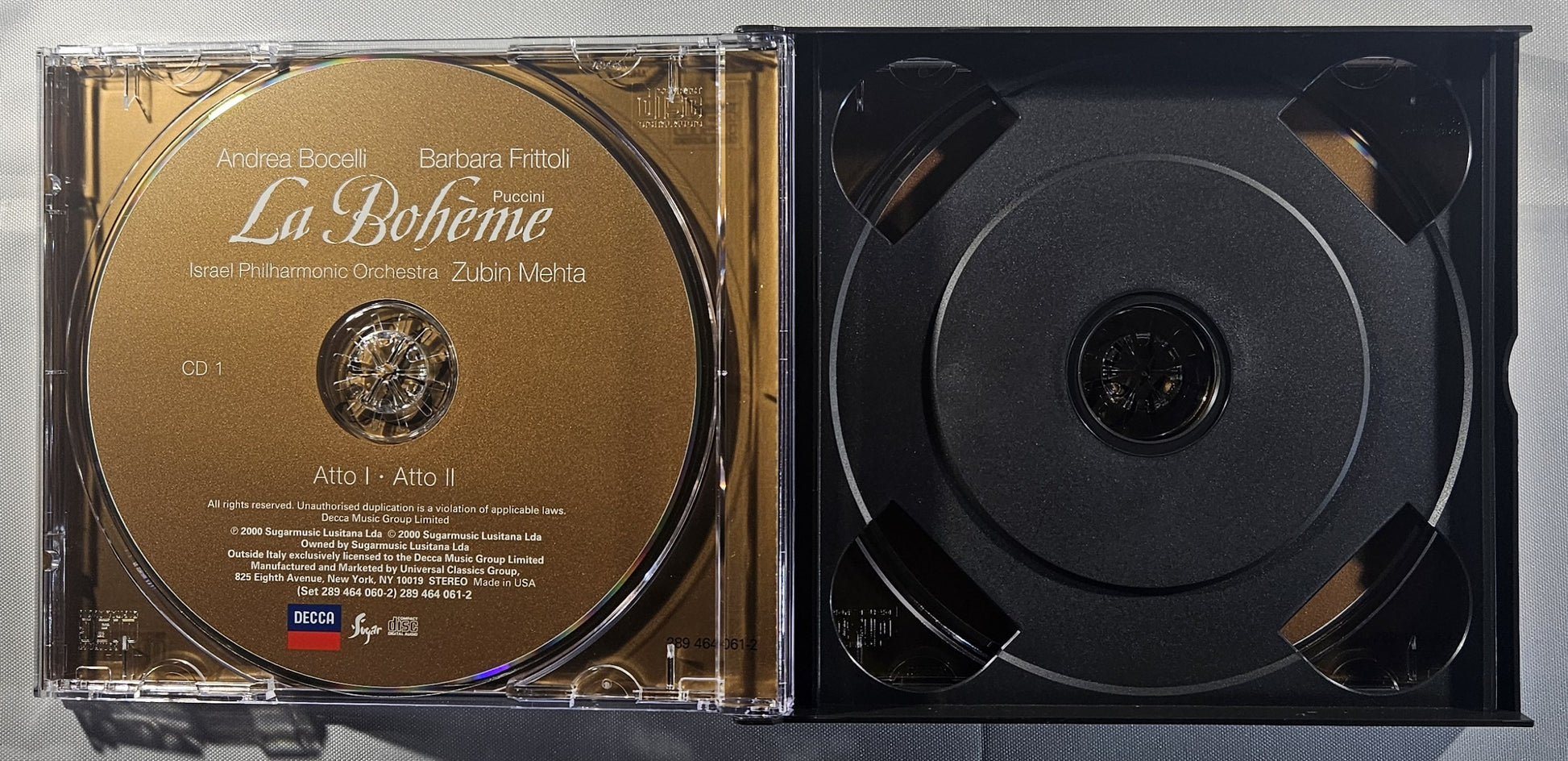 Aubin Mehta, Bochelli, Frittoli - Puccini: La Boheme [2000 Used Double CD]