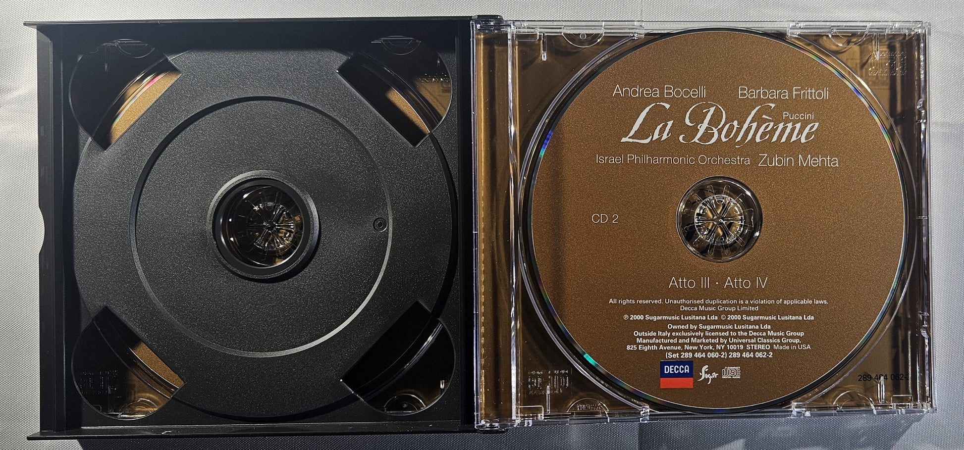 Aubin Mehta, Bochelli, Frittoli - Puccini: La Boheme [2000 Used Double CD]