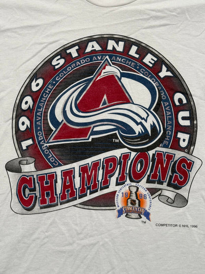 Colorado Avalanche Stanley Cup Champs 1996	NHL Tshirt XL