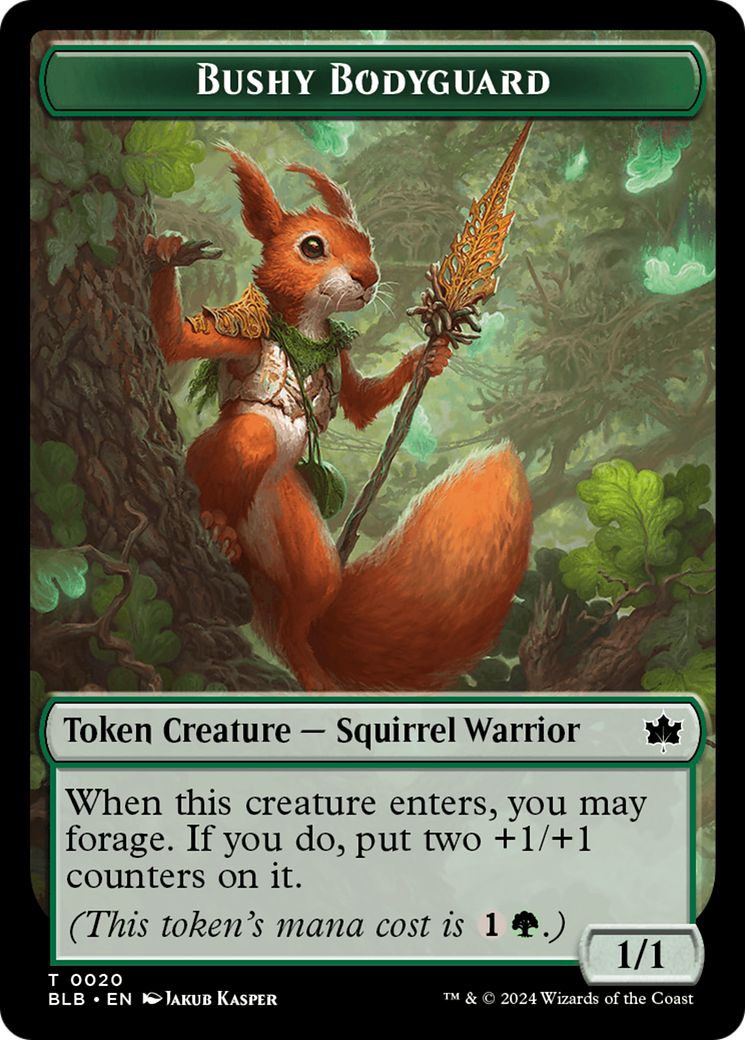 Bushy Bodyguard (BLB-020) - Bloomburrow Tokens Foil
