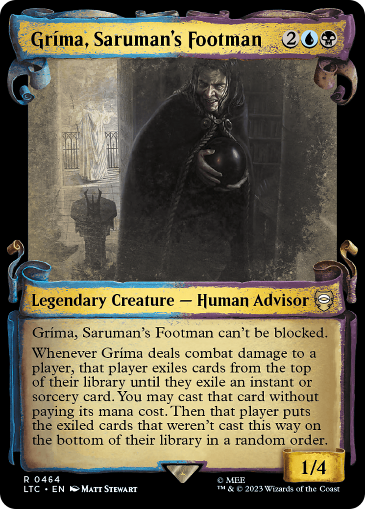 GrÃ­ma, Saruman's Footman (LTC-464) - Tales of Middle-earth Commander: (Showcase) Foil