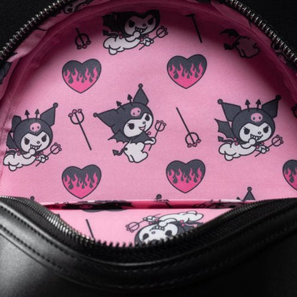 Sanrio Kuromi Devilish Winged Mini Backpack   Entertainment Earth Exclusive