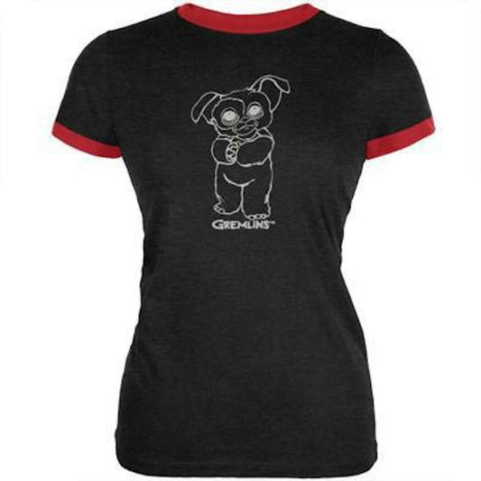Vintage Ringer Shirt Gizmo Gremlins Movie -  Juniors XXL