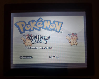 Pokemon Ash Hoenn GBA Video Game Rare GameBoy Advance Custom ROM