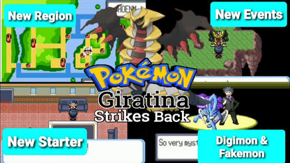 Pokemon Giratina Strikes Back GBA ROM Hack Video Game Boy Advance