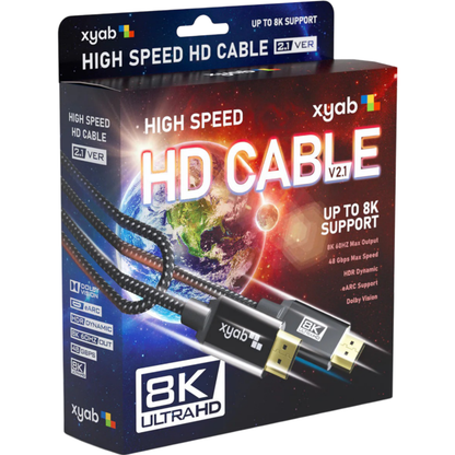 Universal HD 2.1 Ultra High-Speed Cable - 6FT (XYAB) (PS5®, Xbox Series X / S®, All HD Devices)