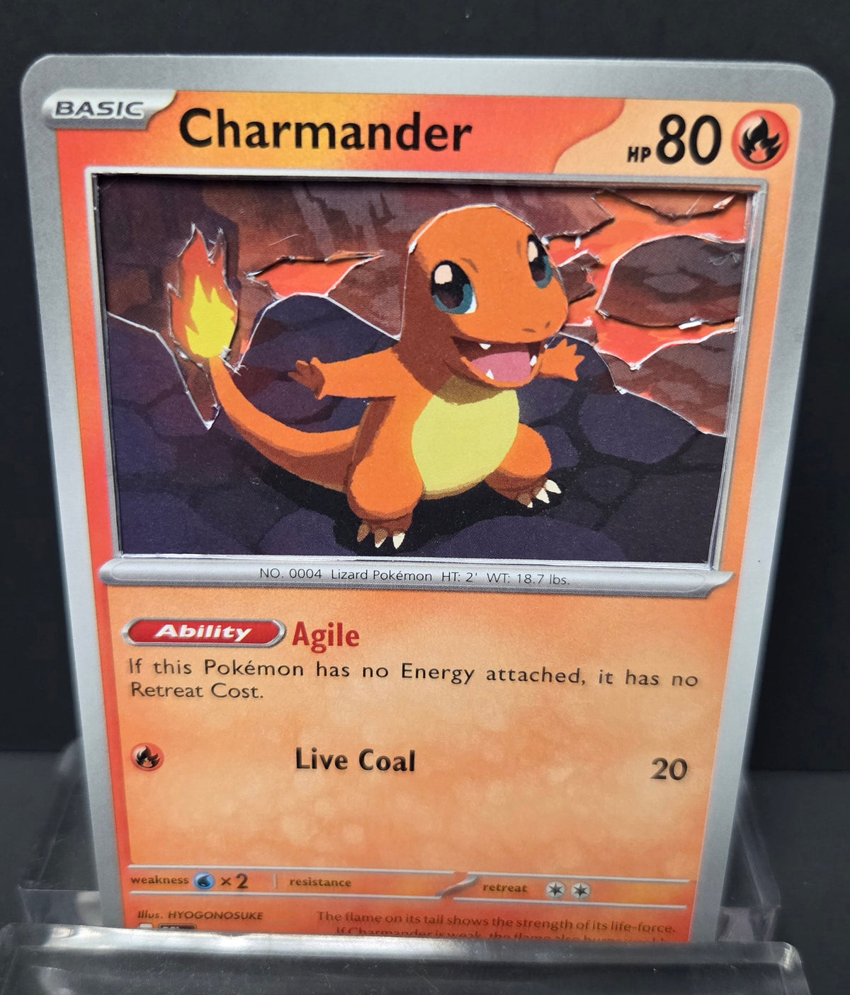 Custom 3D Cut Pokémon Cards - Charmander