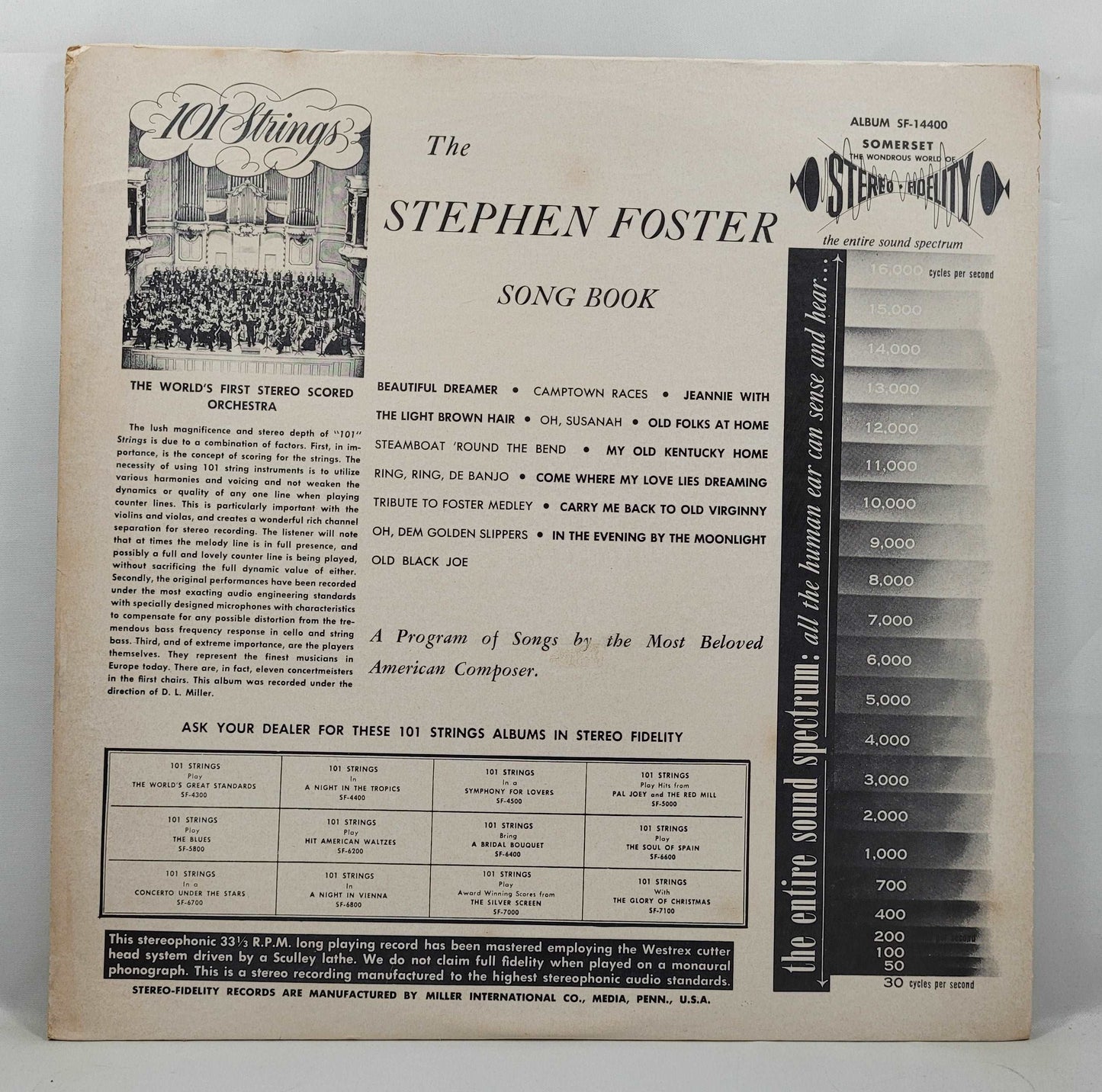 101 Strings - The Stephen Foster Songbook [1961 Used Vinyl Record LP]