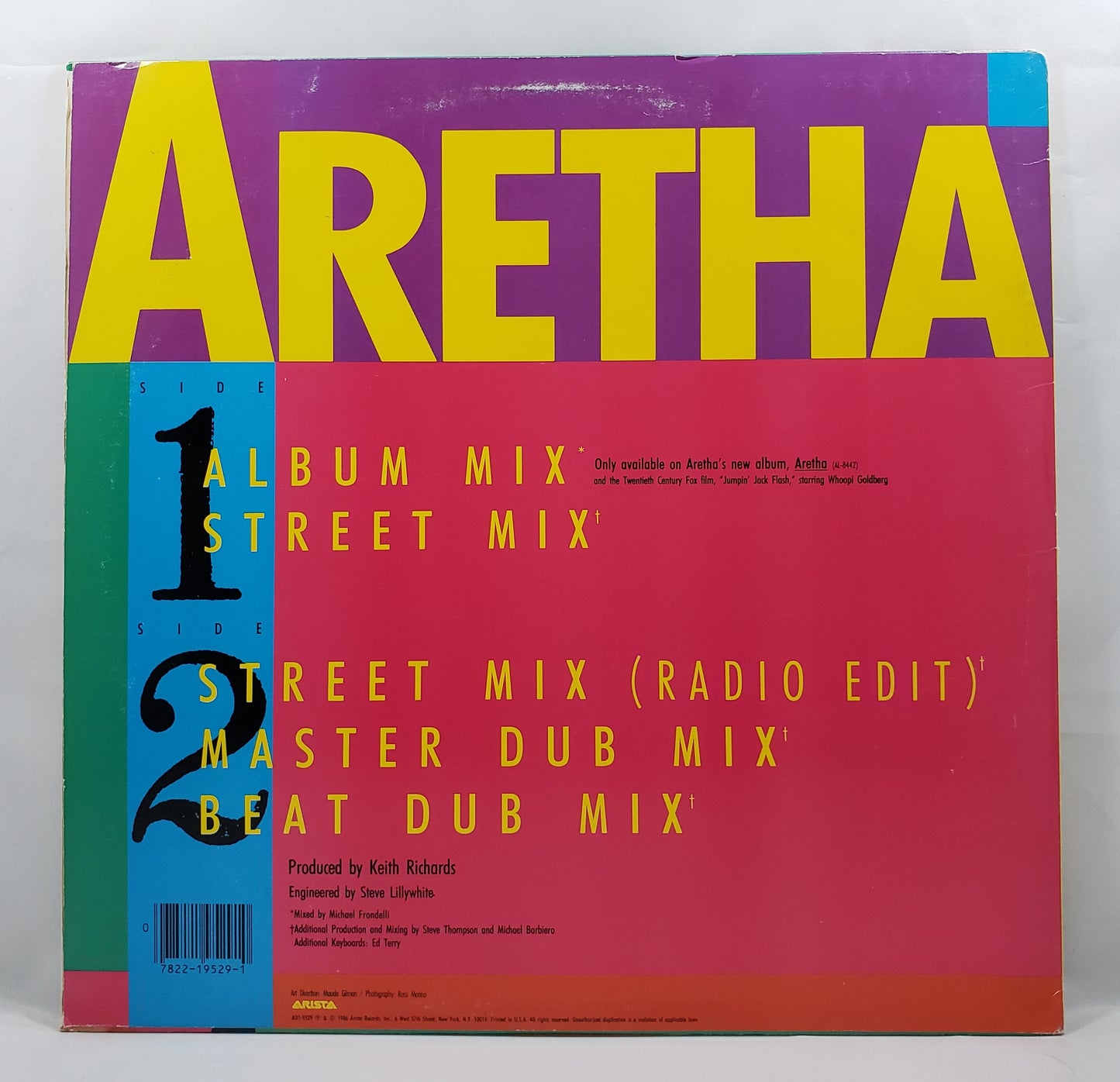 Aretha Franklin - Jumpin' Jack Flash [1996 Used Vinyl Record 12" Single]