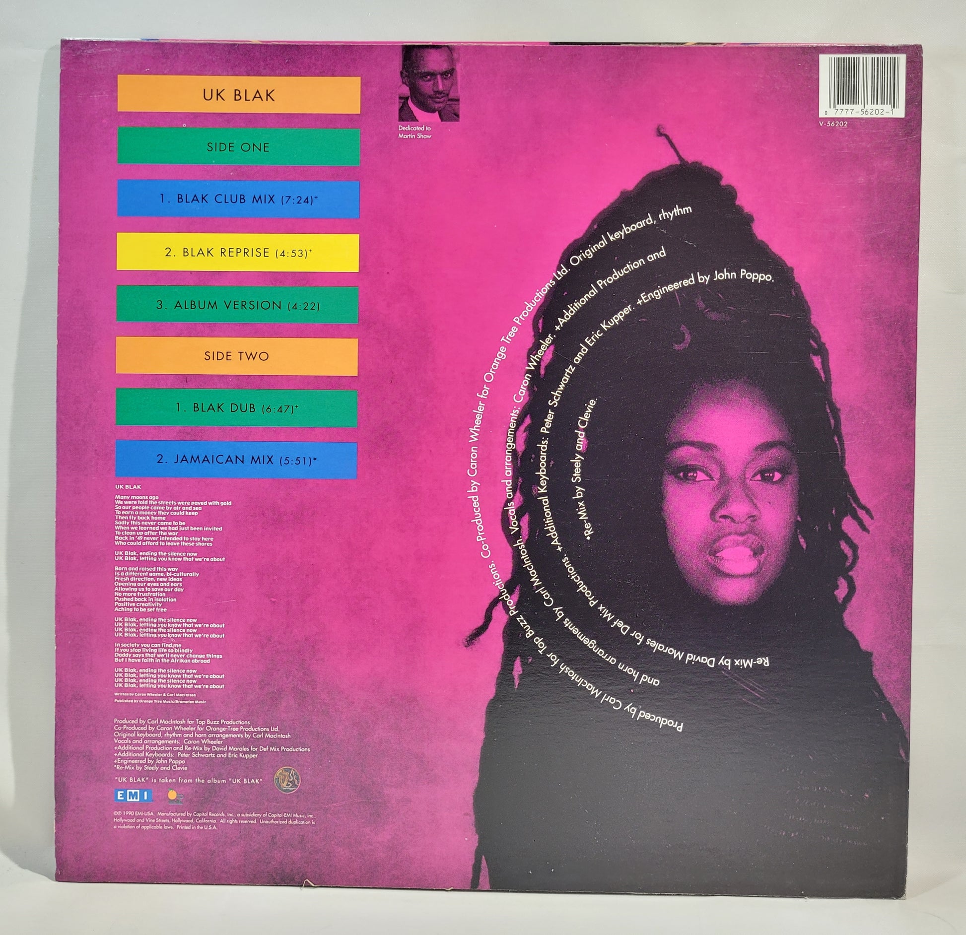 Caron Wheeler - UK Blak [1990 Used Vinyl Record 12" Single]