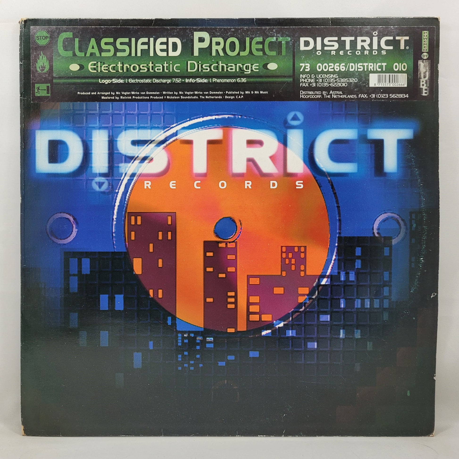 Classified Project - Electrostatic Discharge [1999 Used Vinyl Record 12" Single]