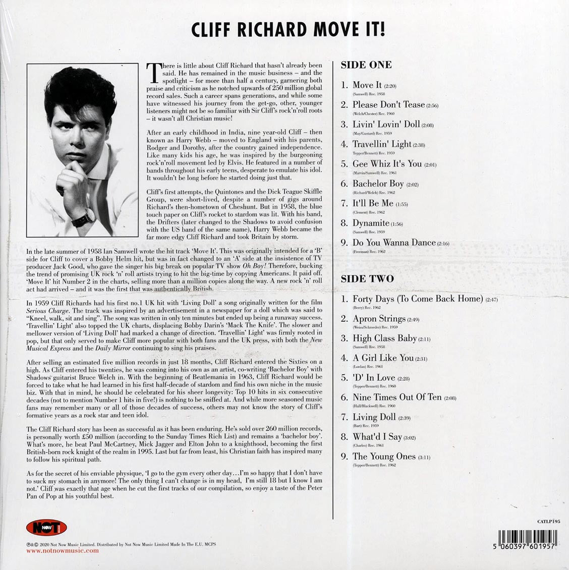 Cliff Richard - Move It [2020 Compilation 180G] [New Vinyl Record LP]