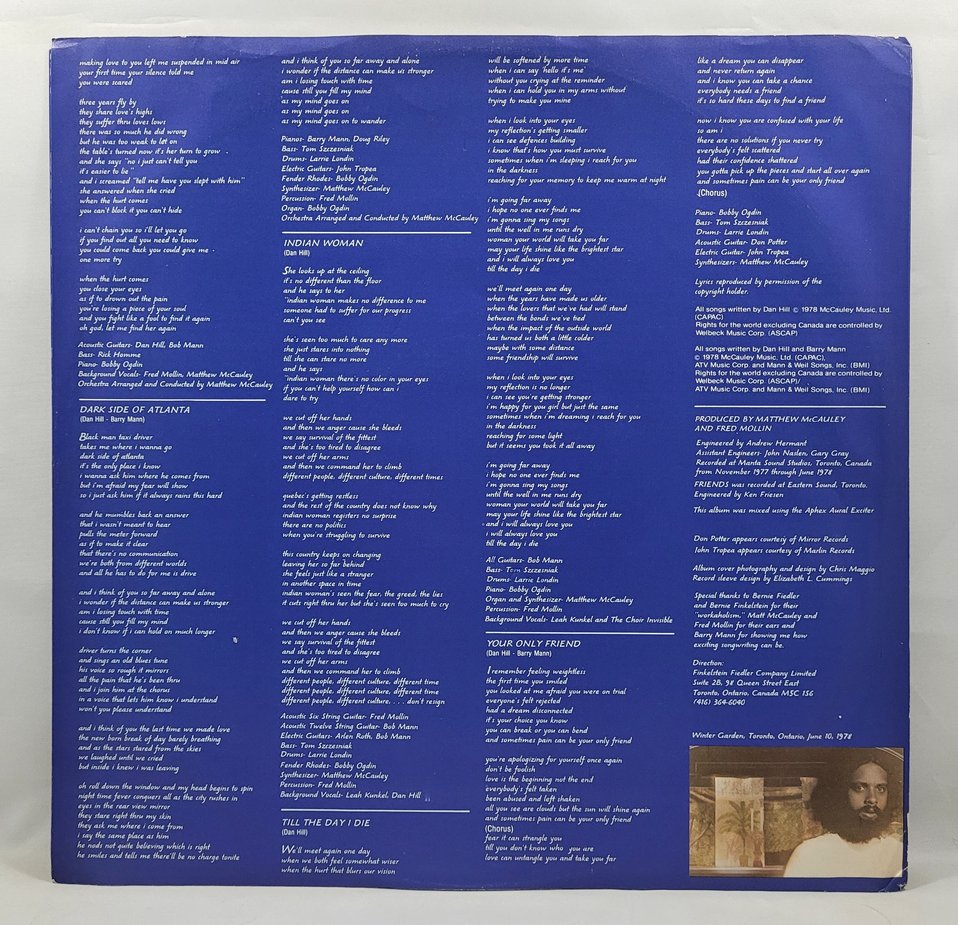 Dan Hill - Frozen in the Night [1978 Used Vinyl Record LP]