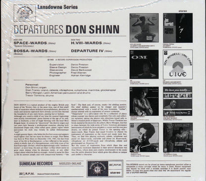 Don Shinn - Departures [2019 Reissue Remastered Digipak] [New CD]